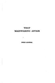 That Mainwaring affair by A. Maynard Barbour