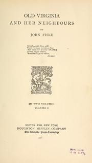 Cover of: Old Virginia and her neighbours