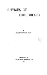 Rhymes of childhood by James Whitcomb Riley