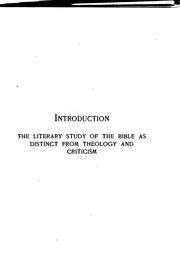 Cover of: A short introduction to the literature of the Bible