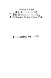 Cover of: The song of life