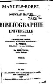 Cover of: Nouveau manuel de bibliographie universelle by Ferdinand Denis