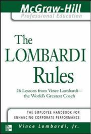 The Lombardi rules by Vince Lombardi