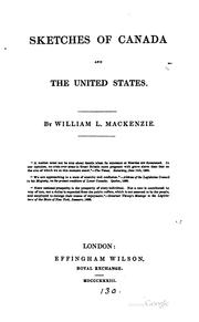 Cover of: Sketches of Canada and the United States.