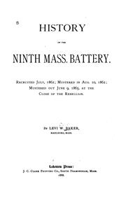 Cover of: History of the Ninth Mass. Battery