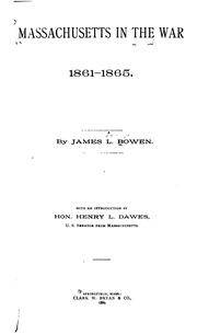 Cover of: Massachusetts in the war, 1861-1865