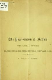 Cover of: The physiognomy of Buffalo by George W. Hosmer