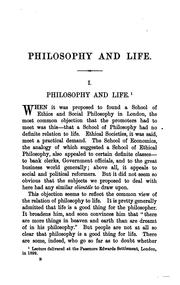 Cover of: Philosophy and life: and other essays.