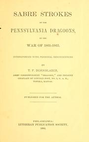 Cover of: Sabre strokes of the Pennsylvania Dragoons