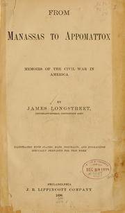 From Manassas to Appomattox by James Longstreet