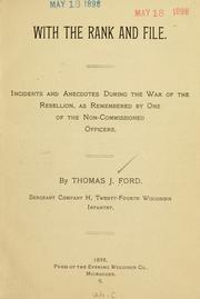 Cover of: With the rank and file