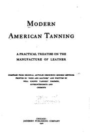 Cover of: Modern American tanning