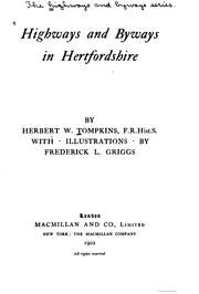 Cover of: Highways and byways in Hertfordshire