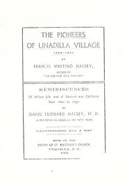 Cover of: The pioneers of Unadilla village, 1784-1840