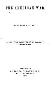 Cover of: The American war. by Newman Hall