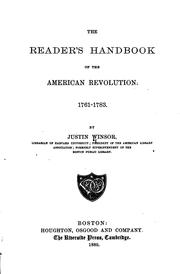 Cover of: The reader's handbook of the American Revolution. 1761-1783.