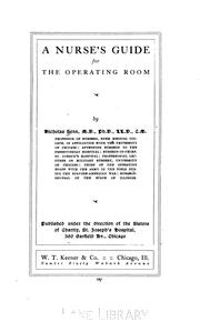 Cover of: A nurse's guide for the operating room