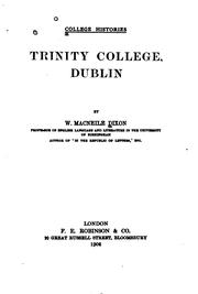 Cover of: Trinity College, Dublin