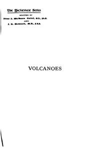 Cover of: Volcanoes: their structure and significance.