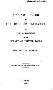 A second letter to the Earl of Ellesmere by John Edward Gray
