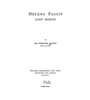 Cover of: Helena Faucit (Lady Martin)