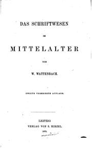 Cover of: Das Schriftwesen im Mittelalter