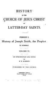 Cover of: History of the Church of Jesus Christ of Latter-Day Saints.