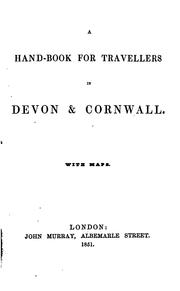 Cover of: A hand-book for travellers in Devon & Cornwall ... by John Murray (Firm)