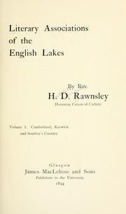 Cover of: Literary associations of the English lakes