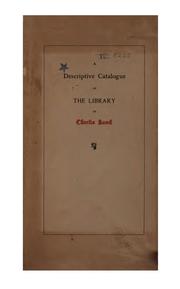 Cover of: A descriptive catalogue of the library of Charles Lamb.