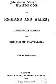 Cover of: Handbook for England and Wales by John Murray (Firm)