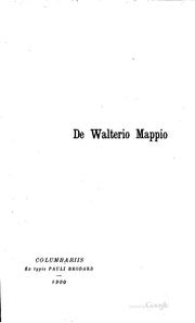 De Walterio Mappio.. by Bardoux, Jacques