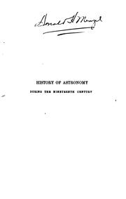 Cover of: A popular history of astronomy during the nineteenth century
