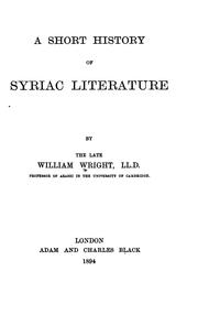 Cover of: A short history of Syriac literature