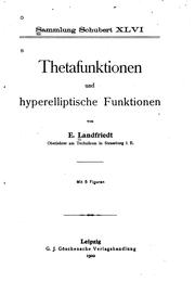 Cover of: Thetafunktionen und hyperelliptische Funktionen