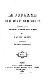 Cover of: Le judaïsme comme race et comme religion: conférence faite au cercle Saint-Simon, le 27 janvier 1883