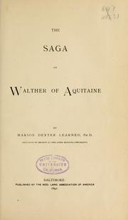 Cover of: The saga of Walther of Aquitaine