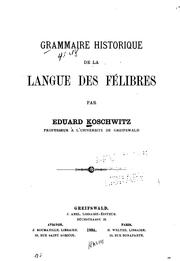 Grammaire historique de la langue des Félibres by Eduard Koschwitz