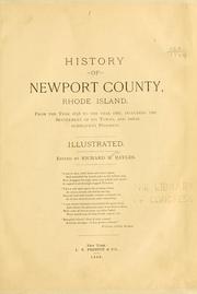 Cover of: History of Newport County, Rhode Island. by Richard M. Bayles