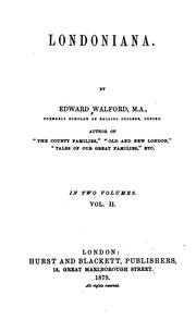 Cover of: Londoniana. by Edward Walford
