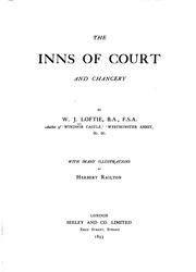 The Inns of court and chancery by W. J. Loftie