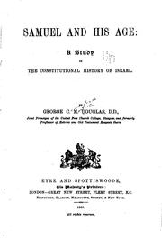 Cover of: Samuel and his age: a study in the constitutional history of Israel.