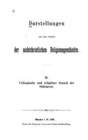 Cover of: Volksglaube und religiöser brauch der Südslaven.: Vor-wiegend nach eigenen ermittlungen