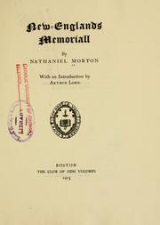 Cover of: New-Englands memoriall