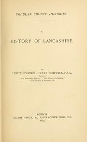 Cover of: A history of Lancashire.
