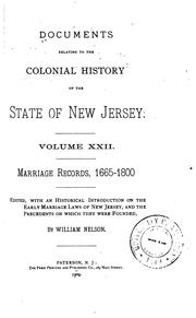 Cover of: new jersey marriages 1784