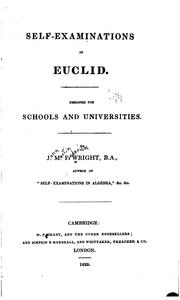 Self-examinations in Euclid by J. M. F. Wright