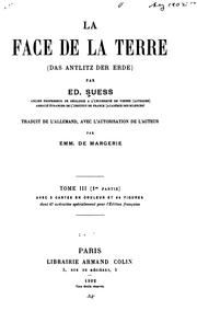 Cover of: La face de la terre by Eduard Suess