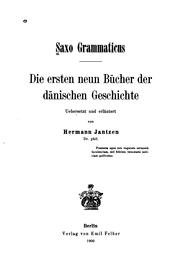 Cover of: Die ersten neun Bücher der dänischen Geschichte by Saxo Grammaticus