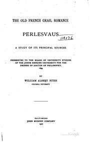 Cover of: Old French Grail romance Perlesvaus: a study of its principal sources.